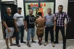 Pelaku Curas Dilumpuhkan dengan Timah Panas oleh Petugas Tekab 308 Polres Pesawaran