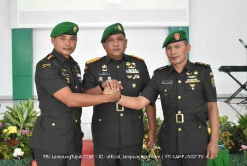 Brigjen TNI Ruslan Effendy, S.I.P., Serah Terimakan Jabatan Kasiops Kasrem 043/Gatam Dan Pejabat Dandim 0424/TGM