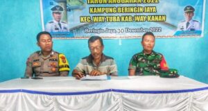 Mensukseskan Demokrasi, Babinsa Way Tuba Kawal Proses Pemilihanan Kepala Kampung