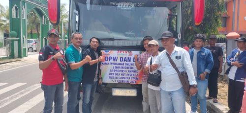 DPW dan DPD Ikatan Wartawan Online Indonesia Se-Provinsi Lampung Menuju Sumut