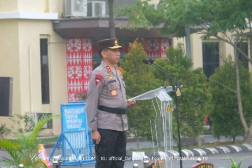 Kapolda Lampung Pimpin Apel Operasi Keselamatan Krakatau Tahun 2023