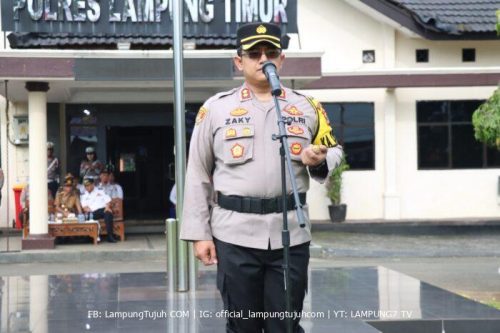 Polres Lampung Timur Melaksanakan Apel Gelar Operasi Keselamatan Krakatau 2023