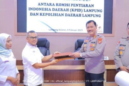 Polda Lampung dan KPID Provinsi Lampung Perpanjang MoU