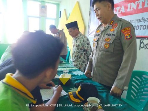 Cegah Kenakalan Remaja, Kapolsek Kedaton Pimpin Penandatangan Fakta Integritas di SMP Muhammadiyah 3 Balam