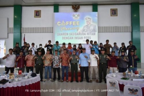 Pererat Silaturahmi Dengan Insan Pers Provinsi Lampung Korem 043/Gatam Gelar Coffee Morning