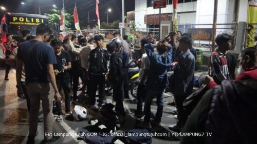 Resahkan Warga, Patroli Blue Light Polresta Bandar Lampung Bubarkan Tongkrongan Remaja