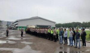 Apel Pengamanan Aksi Unras, Polres Serang Kerahkan Puluhan Personel untuk Pengamanan