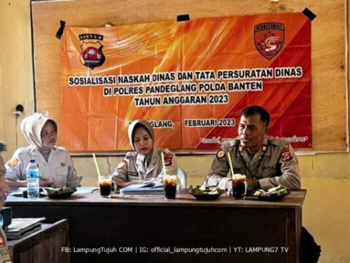 Tingkatkan Mutu Administrasi, Setum Polda Banten Sosialisasikan Naskah Dinas