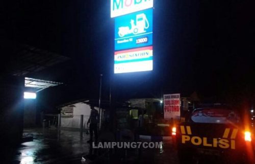 Polsek Pangkalan Gelar Patroli Prekat ke Pom Mini di Kp. Sirnamulya
