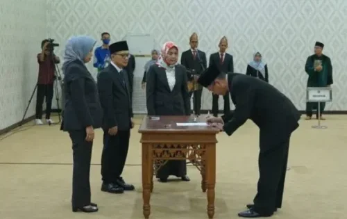 Rektor Universitas Lampung Lantik Empat Pejabat Baru