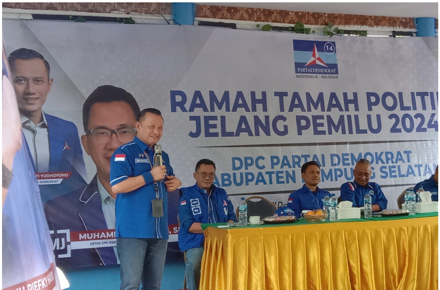 Bacaleg Partai Demokrat Ike Edwin Hadiri Ramah Tamah Politik Jelang Pemilu 2024