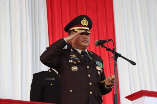 Penuh Khidmat, Kapolresta Bandar Lampung Pimpin Upacara Hari Bhayangkara Ke 77