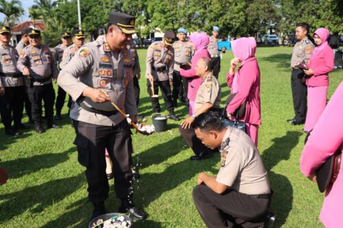 24 Personel Polres Lampung Tengah Naik Pangkat, Ini Pesan Kapolres