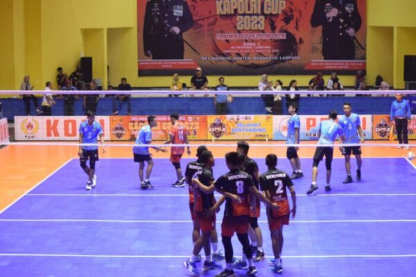Tim Volley Ball Lampung Unggul Di Hari Pertama Kapolri Cup 2023