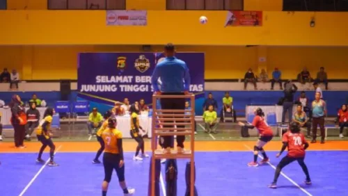 Hari Kedua Volley Ball Kapolri Cup 2023, Tim DKI Jakarta Kalahkan Bengkulu