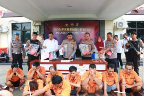 Sembilan Pelaku Kejahatan Diringkus Polres Lampung Timur