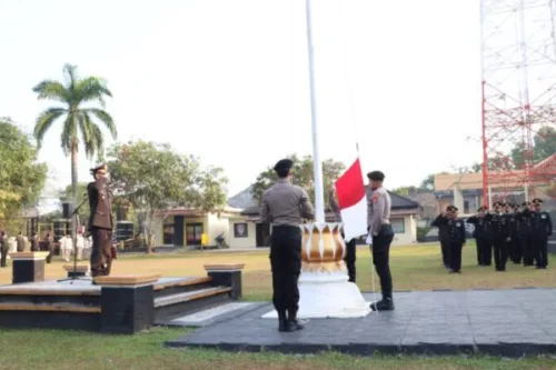 Polres Way Kanan Gelar Upacara Peringati HUT Ke – 78 Kemerdekaan Republik Indonesia