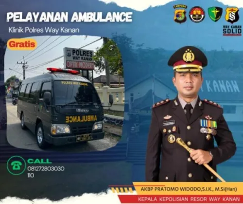 Polres Way Kanan Sediakan Pelayanan Ambulan Gratis Bagi Warga