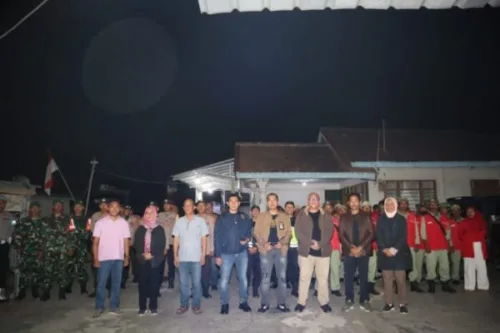 Libatkan Unsur 3 Pilar Kamtibmas, Polsek Tanjung Senang Gelar Patroli Malam