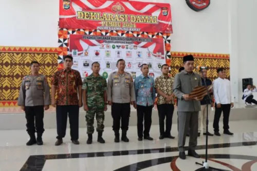 Polres Lampung Barat Gelar Deklarasi Damai Pemilu 2024