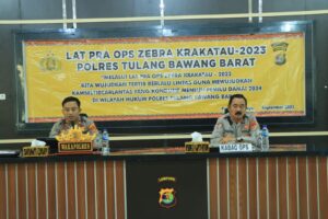 Ops Zebra Krakatau 2023 Akan Dimulai, Polres Tulang Bawang Barat Gelar Lat Pra Ops