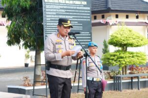 Kapolres Lampung Timur Pimpin Apel Gelar Pasukan Ops Zebra Krakatau 2023