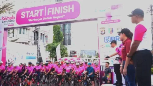 Ratusan Peserta Ikut Meramaikan Event City Ride Road to Tour of Kemala Lampung