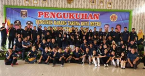Welly Adiwantra Dikukuhkan Sebagai Ketua Karang Taruna Kota Metro