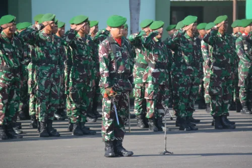 Korem 043/Gatam Gelar Upacara Hari Juang TNI AD Ke-78 Tahun 2023