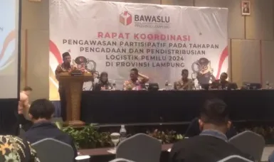 Bawaslu Lampung Adakan Rakor Pengawasan Tahap Pengadaan dan Pendistribusian Logistik Pemilu 2024