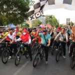 Meriahkan Kirab Pemilu 2024, Walikota Bandar Lampung Ikuti Fun Bike Demokrasi