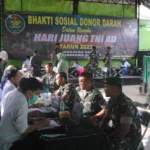 Peringati Hari Juang TNI AD Ke-78, Korem 043/Gatam Sumbangkan 104 Kantong Darah Ke PMI