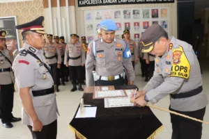 Kombes Pol. Ino Harianto Pimpin Langsung Sertijab Kabaglog, Kabag SDM, dan Kasat Tahti Polresta Balam