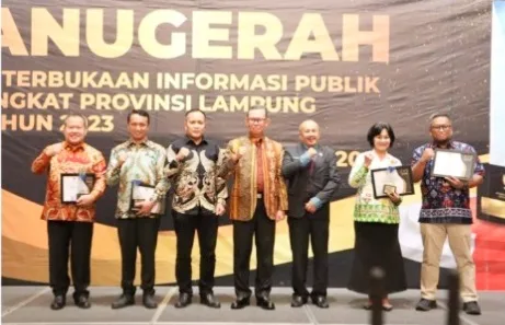 Pemkot Bandar Lampung Raih Penghargaan di Anugerah Keterbukaan Informasi Publik Tahun 2023