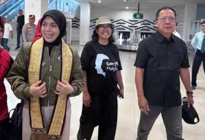 Ketua DPRD Lampung Mingrum Gumay Sambut Kedatangan Isteri Ganjar Pranowo di Bandar Raden Intan II