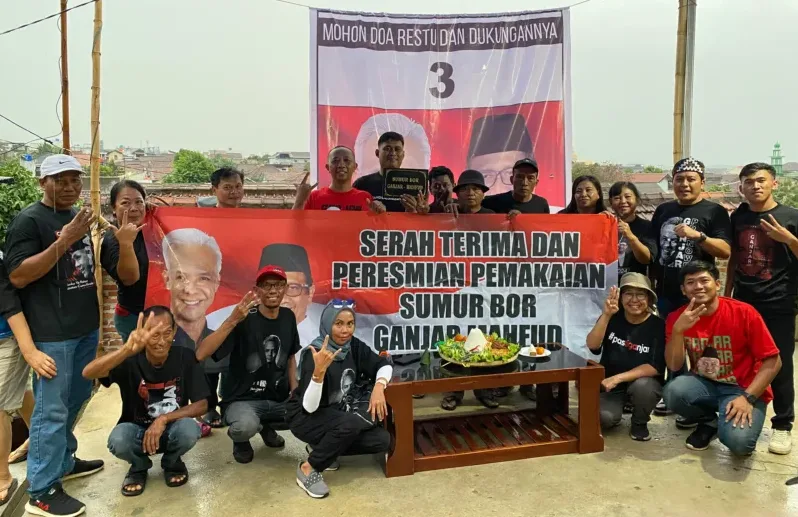 Tim Ganjar-Mahfud Lampung Kembali Resmikan 3 Sumur Bor di Kota Bandar Lampung