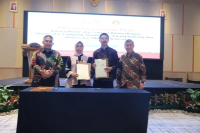 Bangun Kolaborasi, Unila dan Universitas Sangga Buana YPKP Teken MoU Kerja Sama