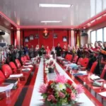Hj. Eva Dwiana Pimpin Rapat Tim Gugus Kota Layak Anak di Ruang Rapat Walikota Bandar Lampung