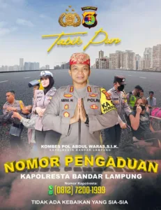 Sebar Nomor, Masyarakat Bisa Langsung Mengadu ke Kapolresta Bandar Lampung