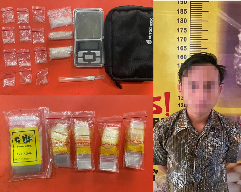 Ungkap Kasus Narkoba di Way Harong, Pesawaran, Bandar Ditangkap dengan Barang Bukti Sabu