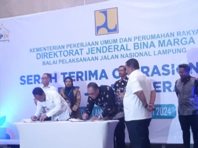Gubernur Arinal Hadiri Penandatanganan Berita Acara Serah Terima Operasional Paket Inpres Jalan Daerah Tahun Anggaran 2023