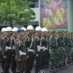 Tiga Matra TNI Wilayah Provinsi Lampung Ikuti Apel Gelar Pasukan Pengamanan Pemilu Tahun 2024