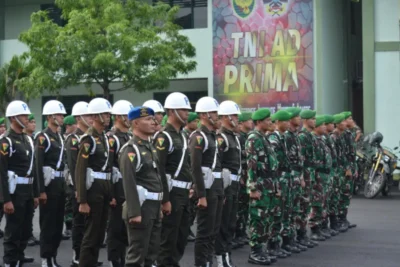 Tiga Matra TNI Wilayah Provinsi Lampung Ikuti Apel Gelar Pasukan Pengamanan Pemilu Tahun 2024