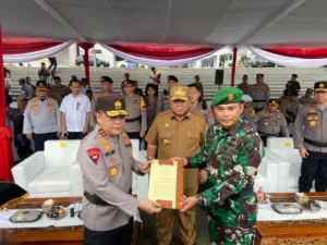 Ikuti Apel Bersama TNI–Polri, Korem 043/Gatam Siap Sukseskan Pemilu 2024 dan Siaga Bencana di Provinsi Lampung