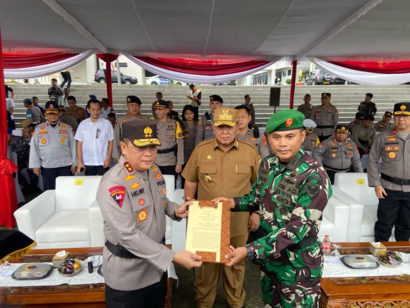 Ikuti Apel Bersama TNI–Polri, Korem 043/Gatam Siap Sukseskan Pemilu 2024 dan Siaga Bencana di Provinsi Lampung