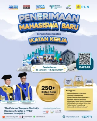 Institut Teknologi PLN Buka Pendaftaran Mahasiswa Baru, Siapkan 250 Kuota Program Ikatan Kerja