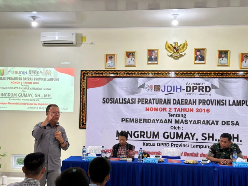 Organisasi Kepemudaan Kecamatan Kalirejo Usulkan Perbaikan Jalan Kepada Ketua DPRD Provinsi Lampung