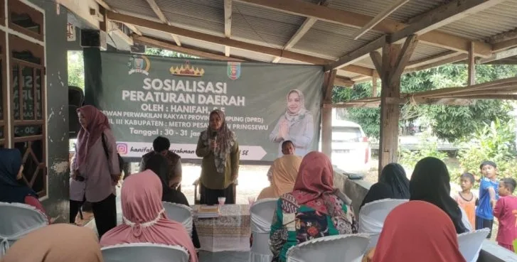 Anggota DPRD Lampung Hanifah Ajak Masyarakat Pesawaran Budayakan Rembug Desa