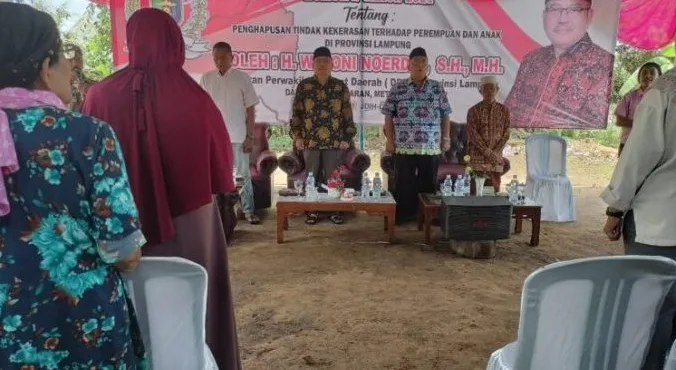 Anggota DPRD Lampung, Watoni Noerdin Sosper Tentang Penghapusan Tindak Kekerasan Perempuan dan Anak