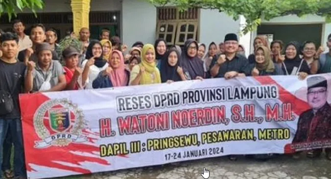 Anggota DPRD Lampung Watoni Noerdin Jaring Aspirasi di Kota Metro